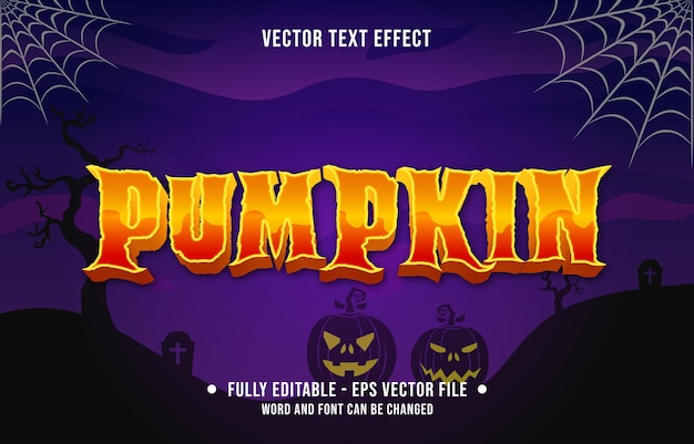 Effet de texte modifiable style de thème d'événement halloween effrayant pour modèle de média numérique et imprimé