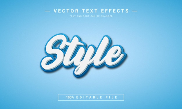 Vecteur effet de texte modifiable de style