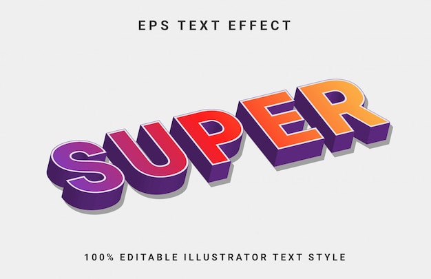 Effet De Texte Modifiable Super 3d