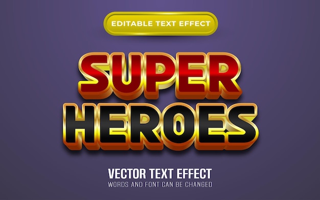 Effet De Texte Modifiable De Super Héros