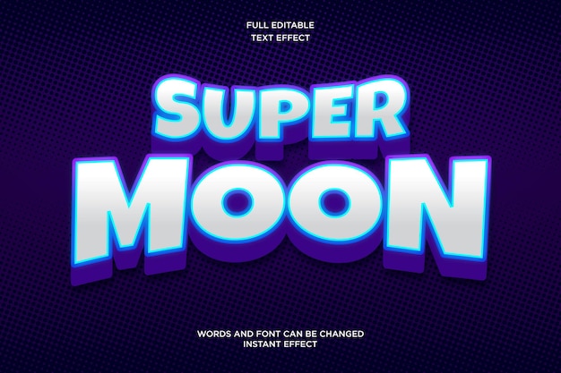 Effet De Texte Modifiable Super Lune