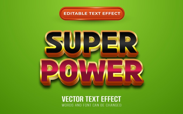 Vecteur effet de texte modifiable super puissant