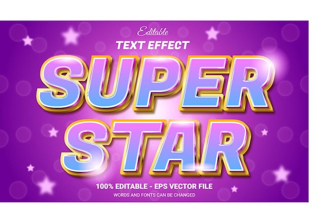 Effet De Texte Modifiable Super Star