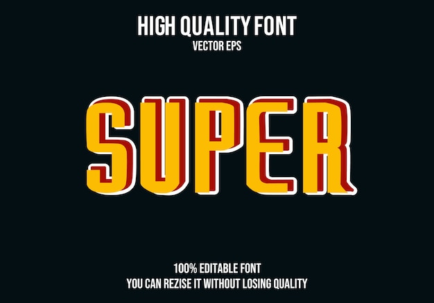 Effet De Texte Modifiable Super Vector