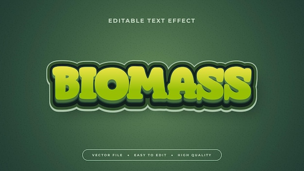 Effet de texte modifiable Texte de biomasse verte