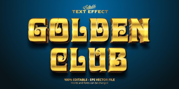 Effet De Texte Modifiable, Texte Du Club D'or