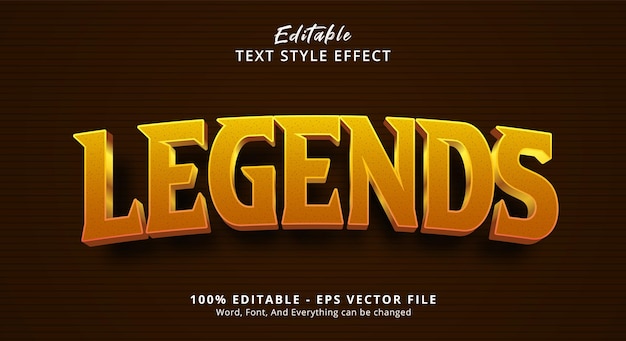 Effet de texte modifiable, texte de légende sur l'effet de style de fond marron