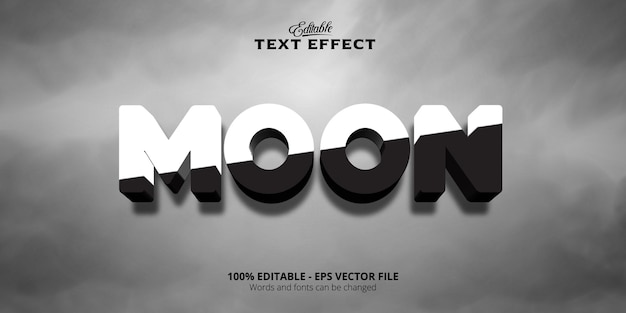 Effet de texte modifiable, texte de la Lune