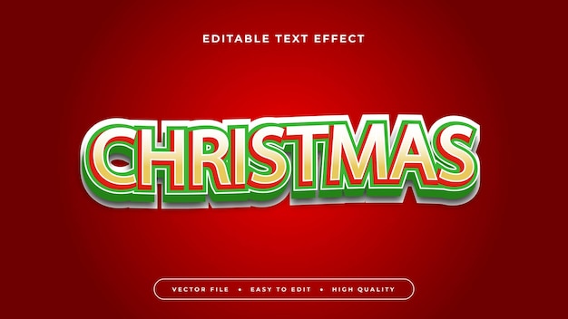 Effet de texte modifiable Texte de Noël en or sur fond rouge