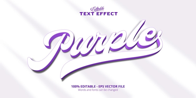 Effet De Texte Modifiable, Texte Violet