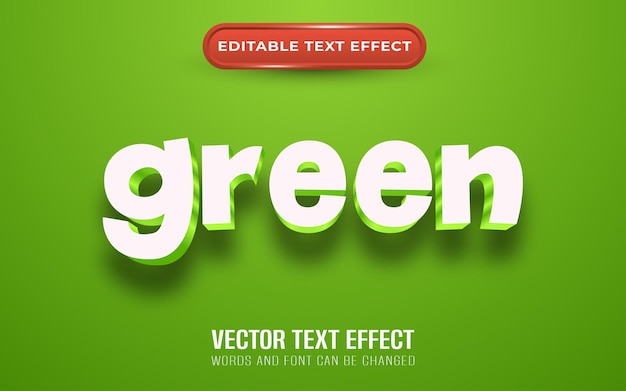 Effet De Texte Modifiable Sur Le Thème Vert