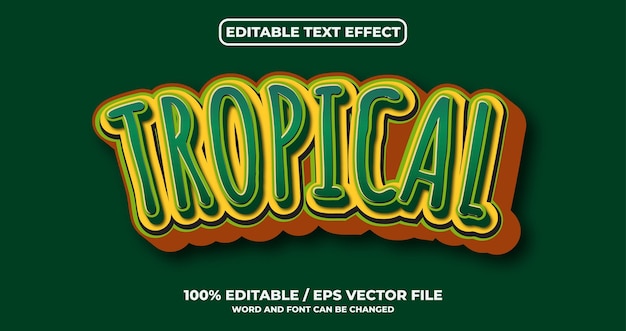 Effet De Texte Modifiable Tropical