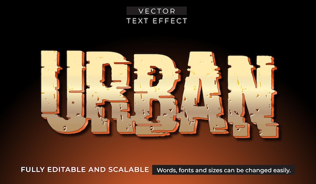 Effet de texte modifiable urbain