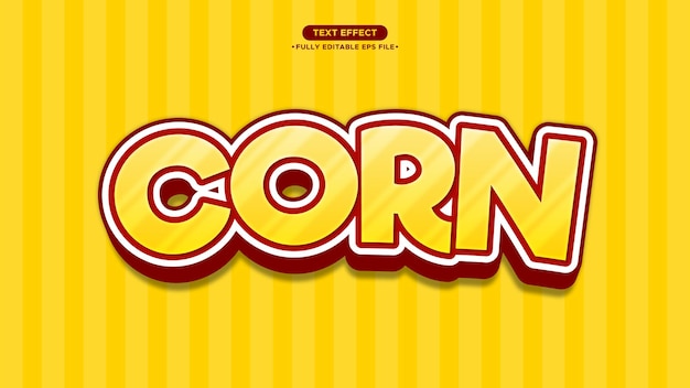 Effet de texte modifiable vectoriel 3D pour les gourmands Élément de conception et décoration