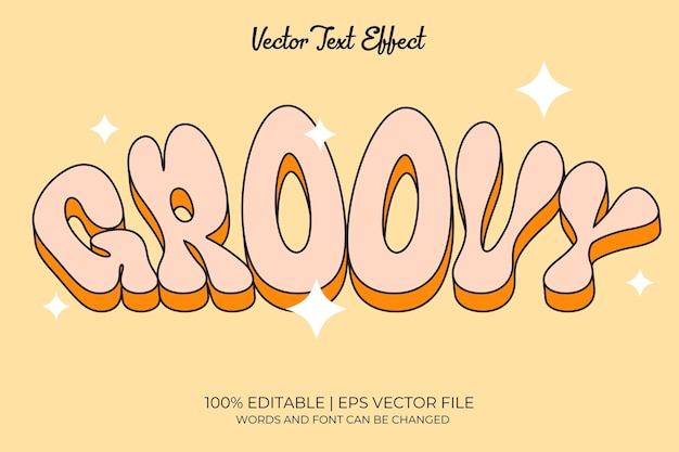 effet de texte modifiable vectoriel groovy