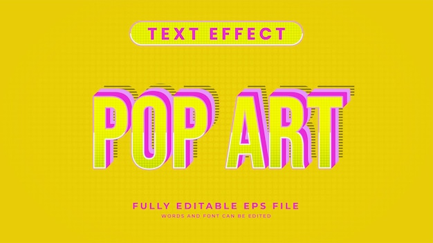 Effet De Texte Modifiable Vectoriel Pop Art