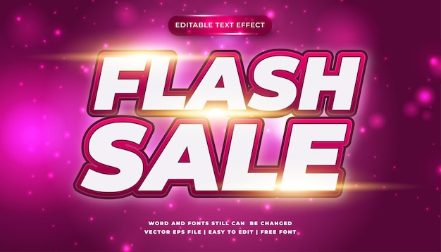 Effet De Texte Modifiable De Vente Flash