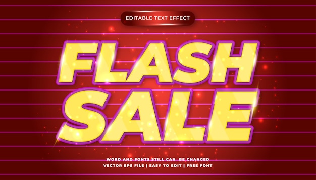 Effet de texte modifiable de vente flash