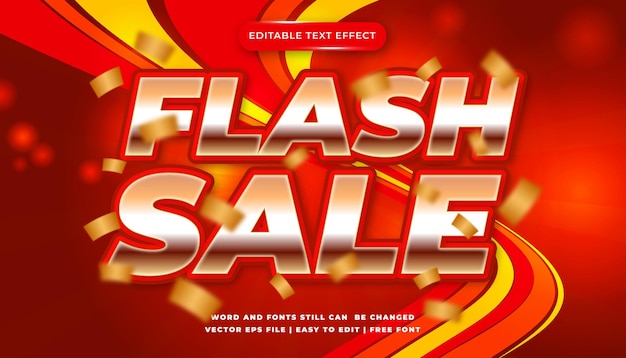 Effet de texte modifiable de vente flash