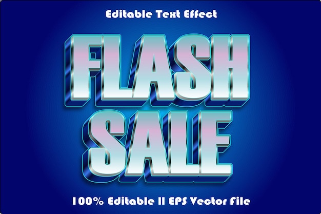 Effet de texte modifiable de vente flash