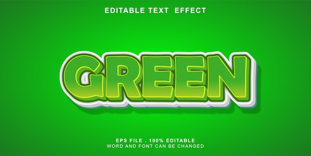 Effet De Texte-modifiable-vert