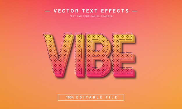 Vecteur effet de texte modifiable vibe