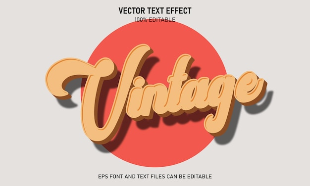 Effet de texte modifiable vintage