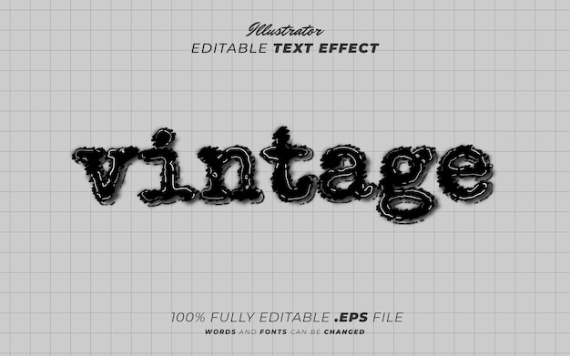 Effet De Texte Modifiable Vintage