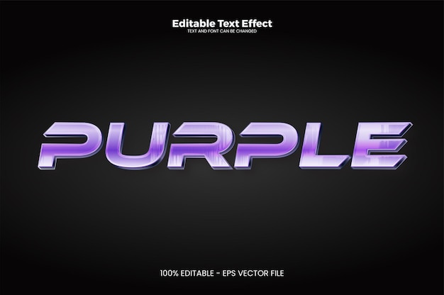 Effet De Texte Modifiable Violet Dans Un Style Tendance Moderne