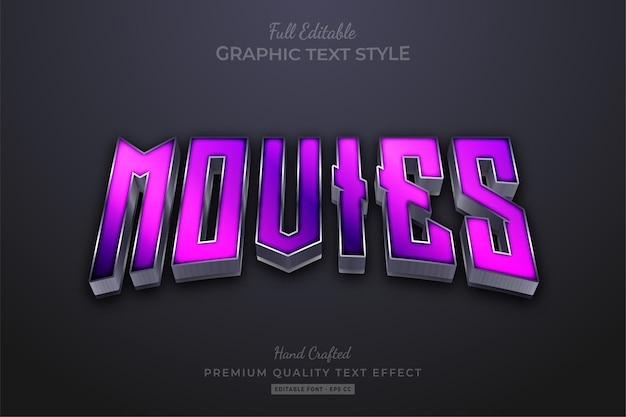 Effet De Texte Modifiable Violet De Films