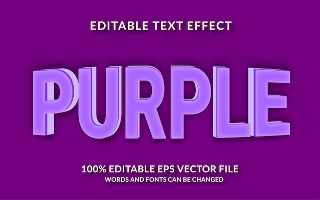 Effet De Texte Modifiable Violet