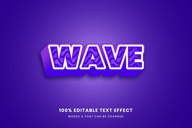 Effet de texte modifiable Wave