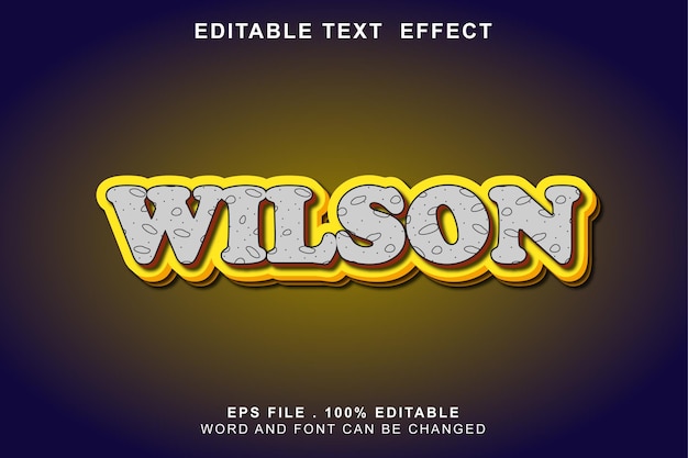 Effet De Texte Modifiable Wilson