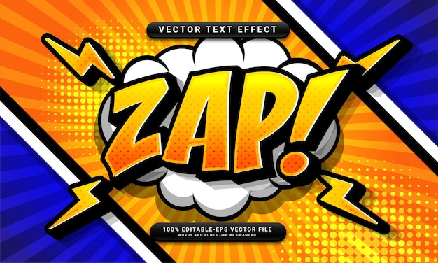 Effet De Texte Modifiable Zap Comique Adapté Au Concept De Style Dessin Animé