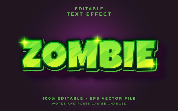 Effet de texte modifiable zombie