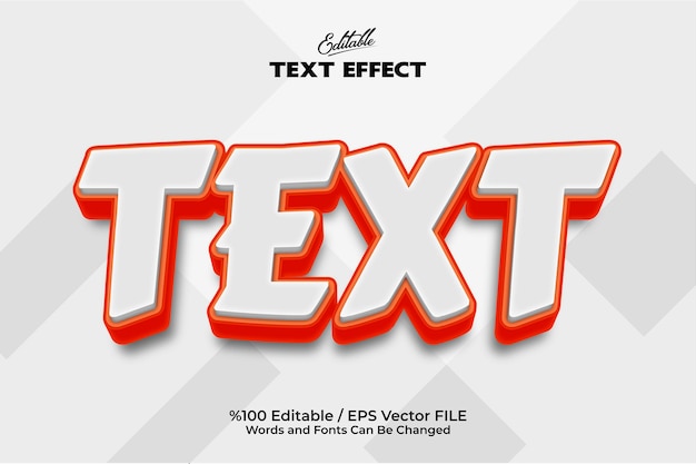 Vecteur effet de texte modifiable