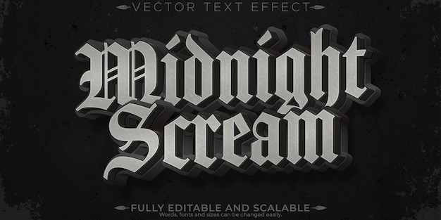 Effet de texte de monstre d'Halloween style d'horreur et de texte effrayant modifiable