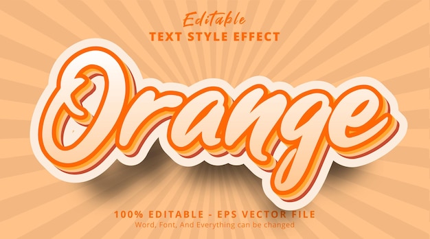 Effet de texte multicolore orange, effet de texte modifiable