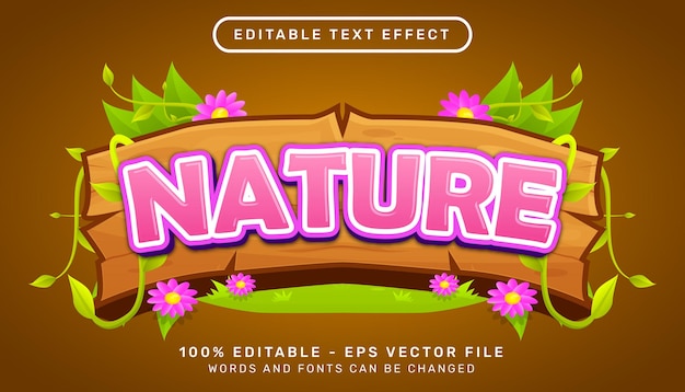 Effet De Texte Nature 3d Et Effet De Texte Modifiable