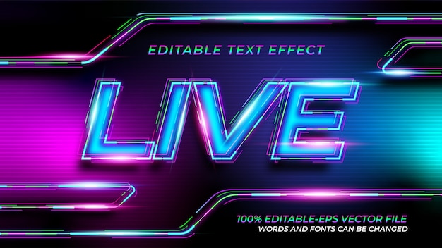 Effet de texte néon en direct