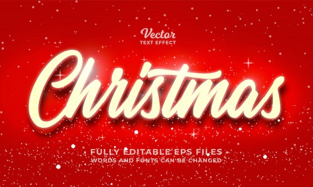 effet de texte de Noël éditable eps cc