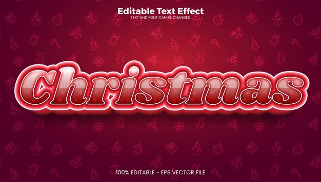 Effet de texte de Noël modifiable dans le style de la tendance moderne