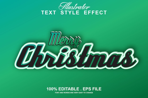Effet de texte de Noël modifiable
