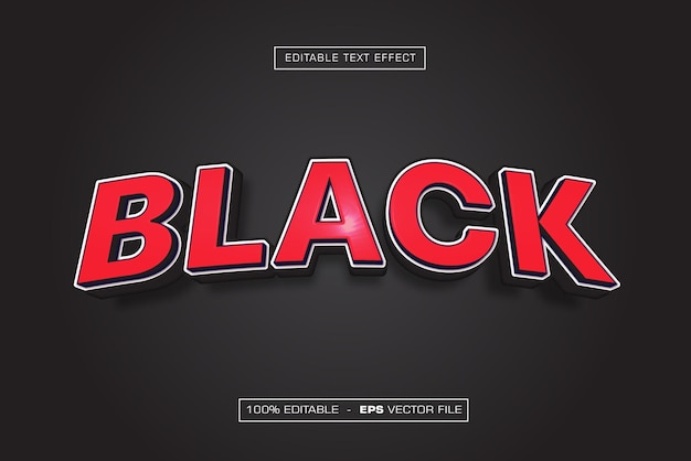 Effet de texte noir ou rouge