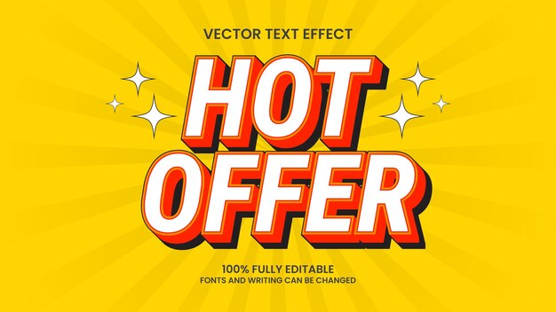 effet de texte offre chaude modifiable en 3D