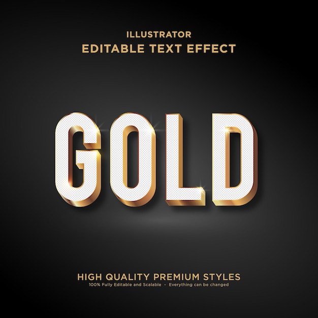 Effet de texte d'or de luxe