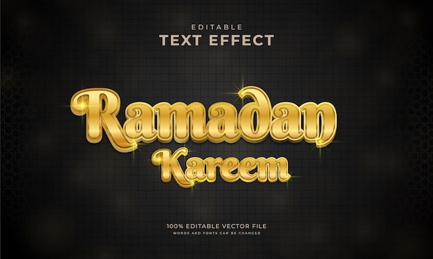 Effet De Texte Or Modifiable Ramadan Kareem