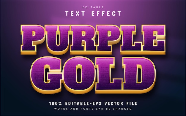 Effet De Texte Or Violet Modifiable