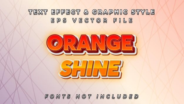 Effet De Texte Orange Brillant