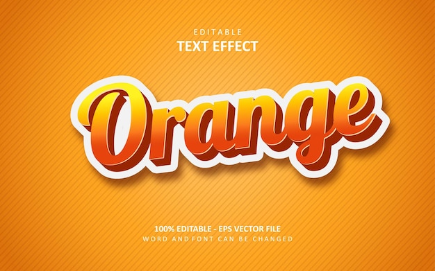 Effet de texte orange créatif